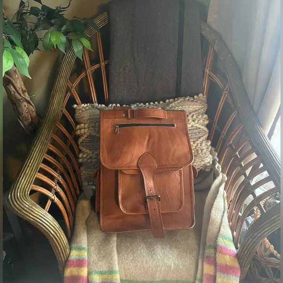 Other - Vintage Morrocan Leather Backpack